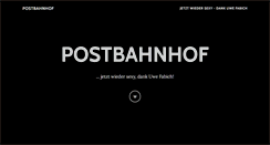 Desktop Screenshot of postbahnhof.de