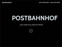 Tablet Screenshot of postbahnhof.de